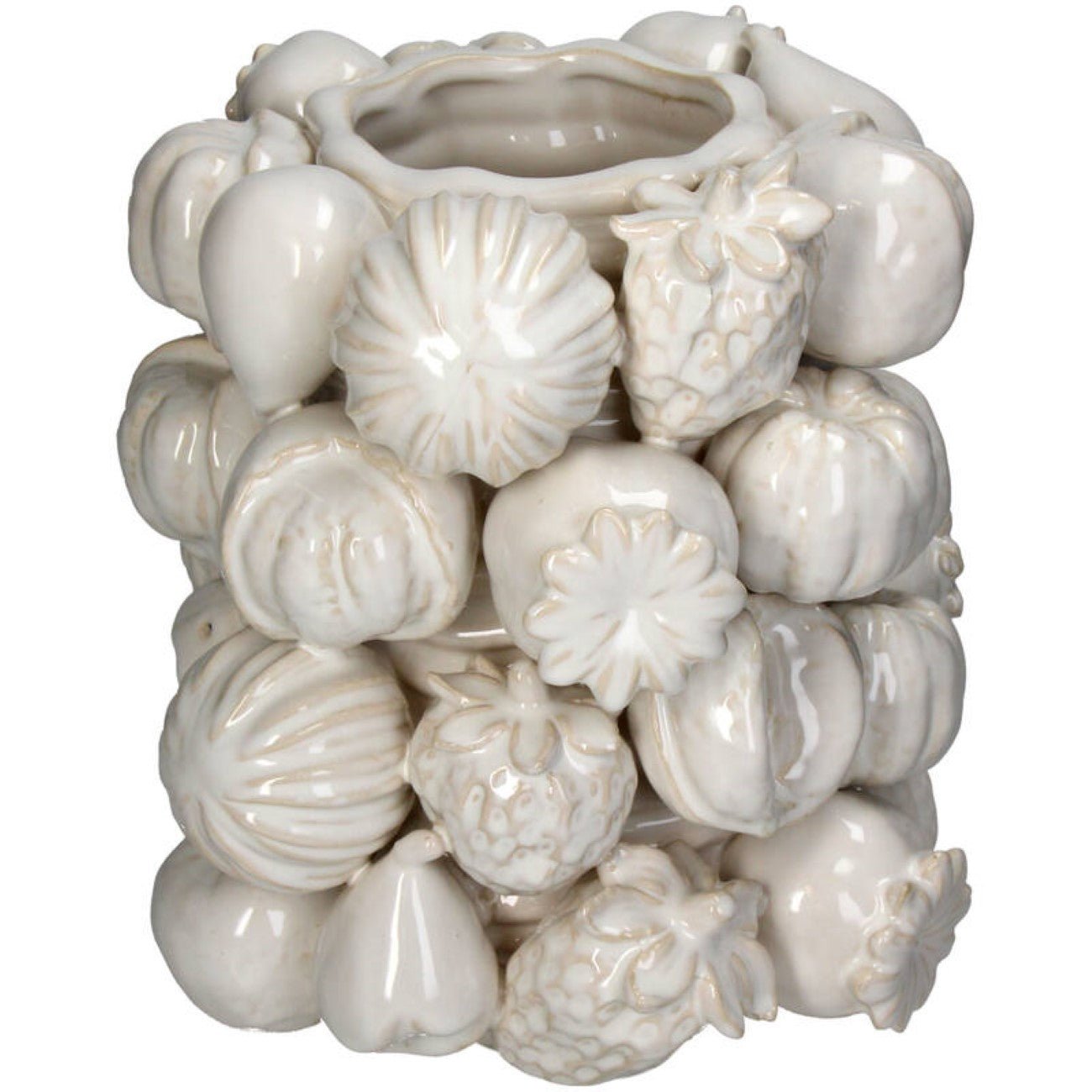 Ivory Orchard Ceramic Vase