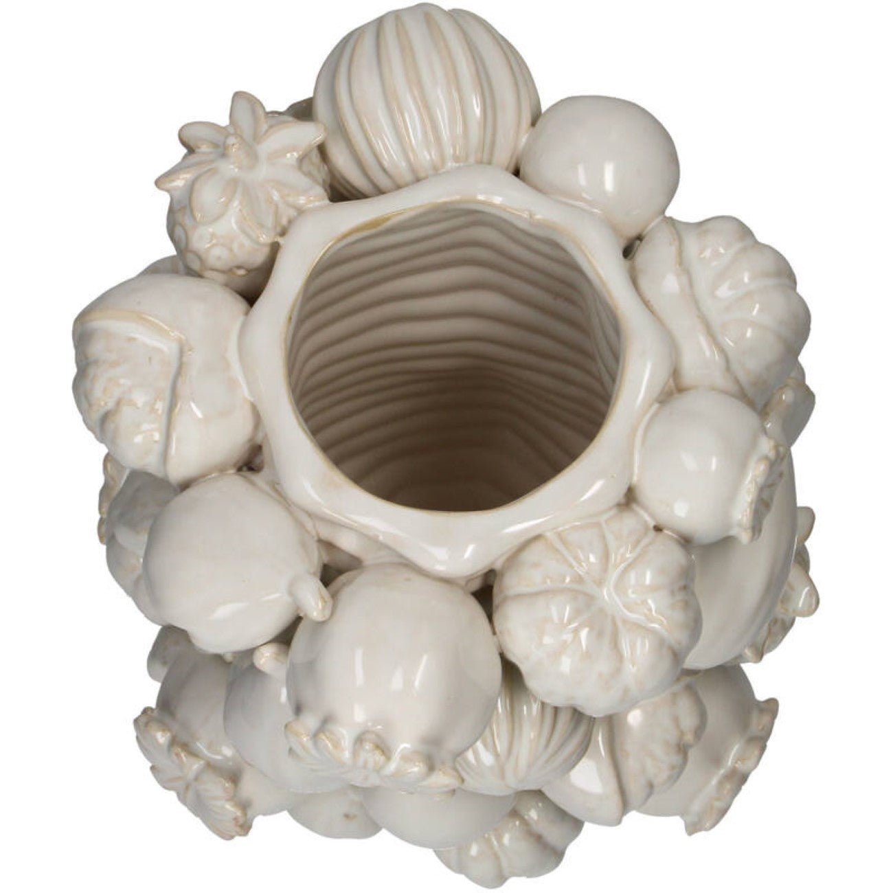 Ivory Orchard Ceramic Vase