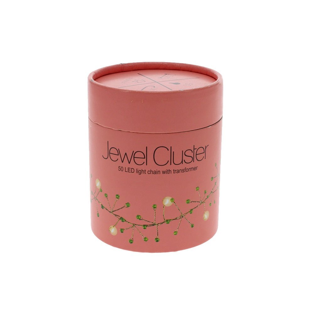 Jewel Cluster Green Light Chain, 50 LEDs