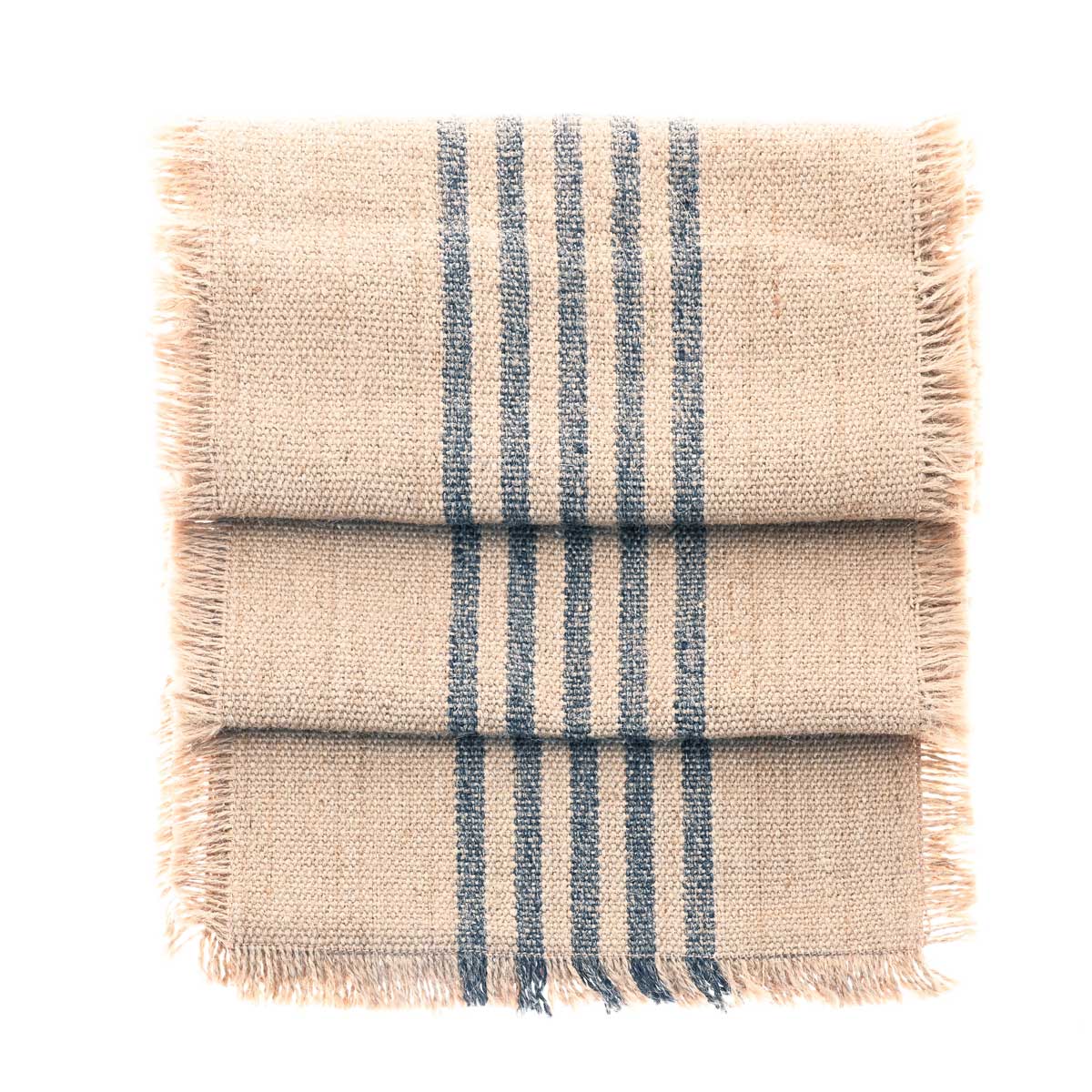 Jute Striped Runner Blue