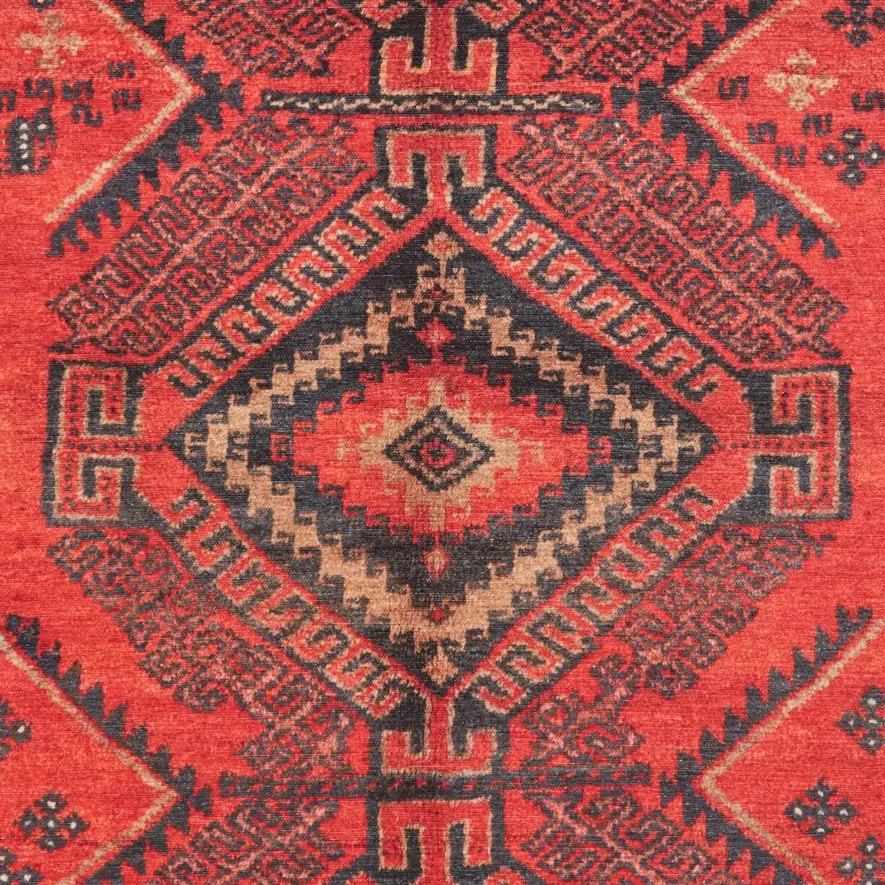 Kashmar Washable Rug, Red 60 x 230cm runner,127 x 170cm,152 x 230cm,190 x 290cm