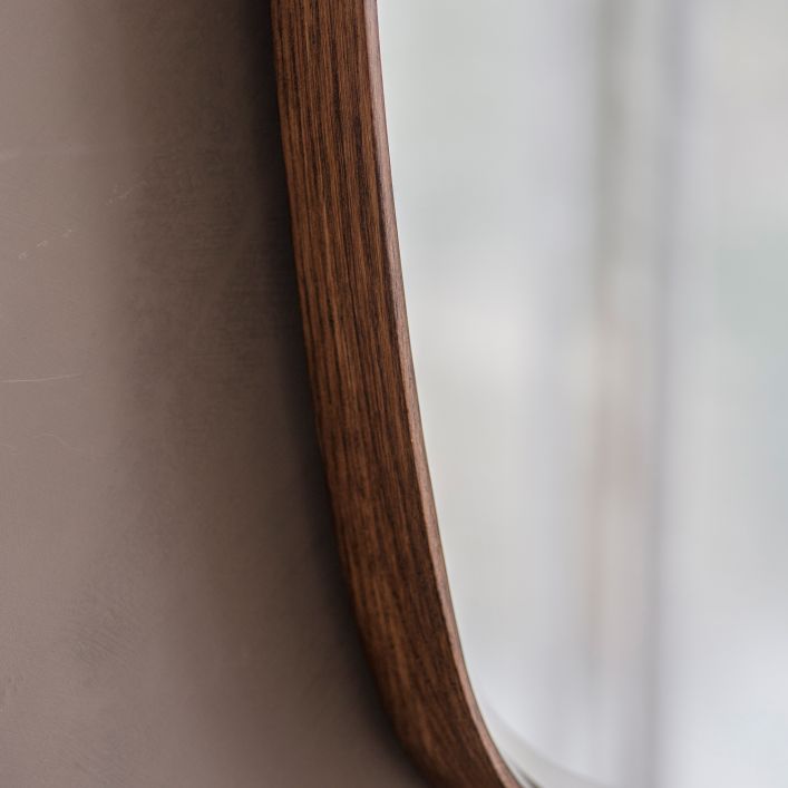 Keaton Oval Mirror, Walnut