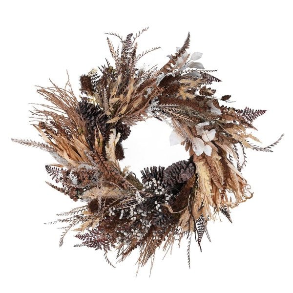 Large Dry Fern and Grass Wreath