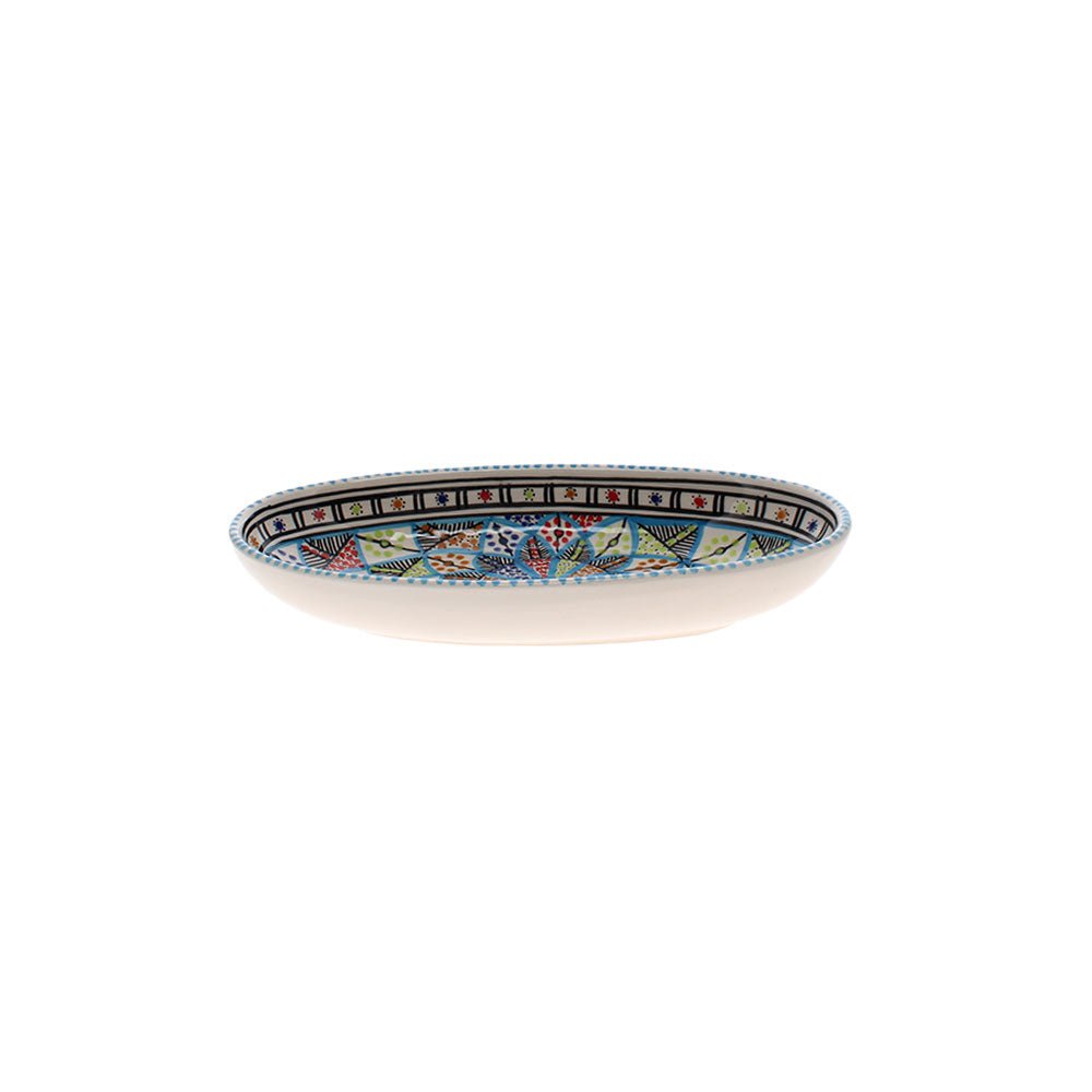 Large Hand Made Oval Dish, Rainbow