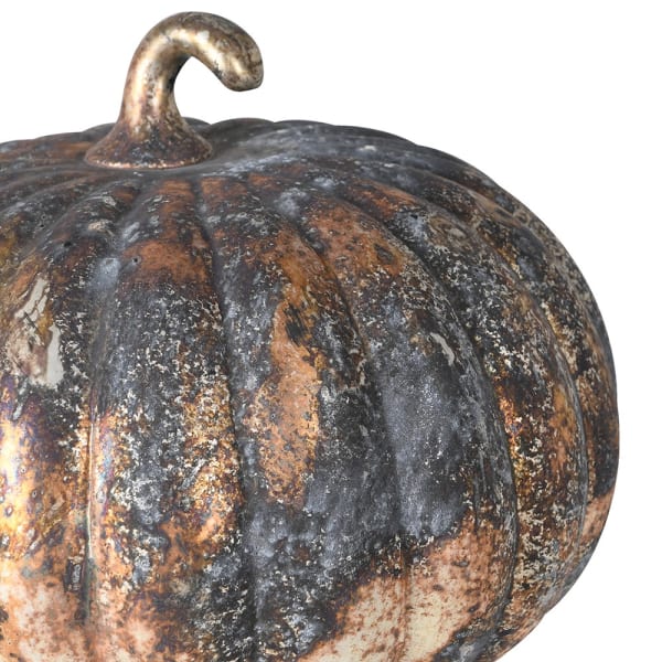 Large Patina Glass Pumpkin