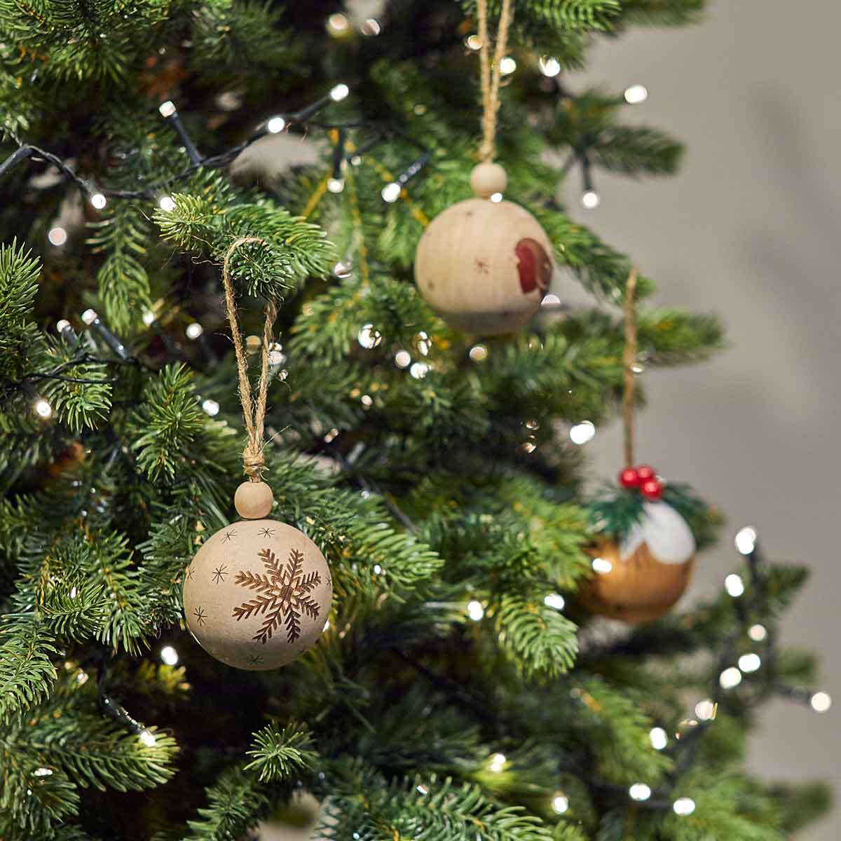 Large Snowflake Wooden Bauble