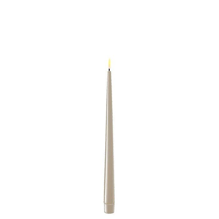 LED Flameless Dinner Candle (pack of 2) Sand (28cm / 11" high)