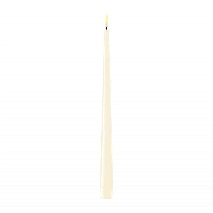 LED Flameless Dinner Candle (pack of 2) Cream (28cm / 11" high)