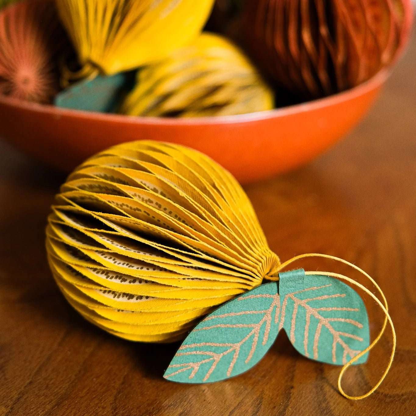 Lemon Honeycomb Paper Decoration