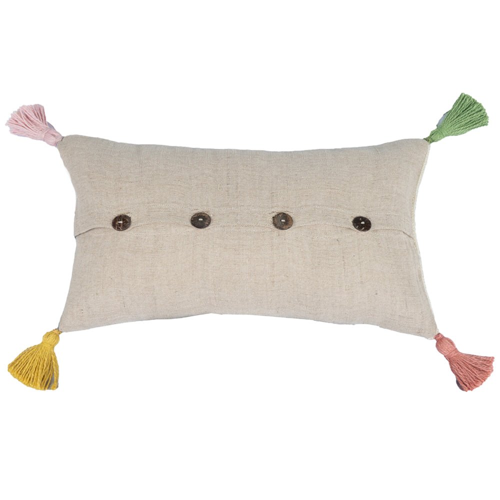 Light Blue Stripe Cushion Rectangle