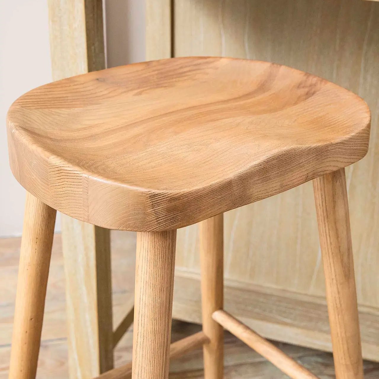 Lilley Bar Stool Limed,Natural,Black
