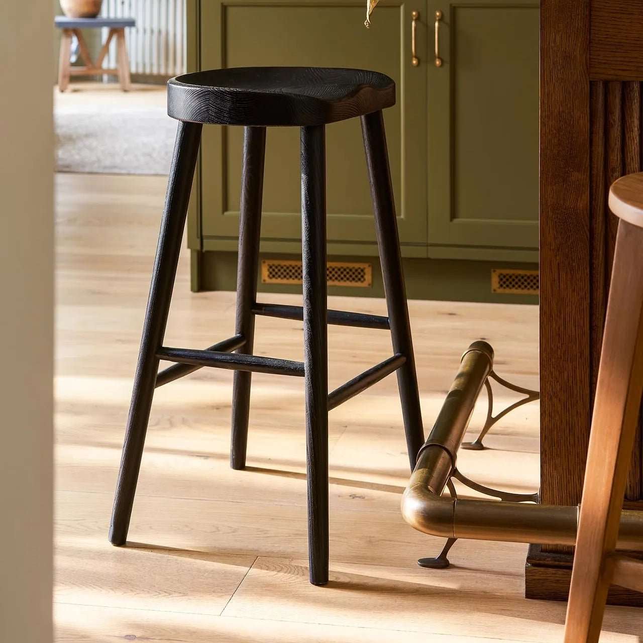 Lilley Bar Stool Limed,Natural,Black