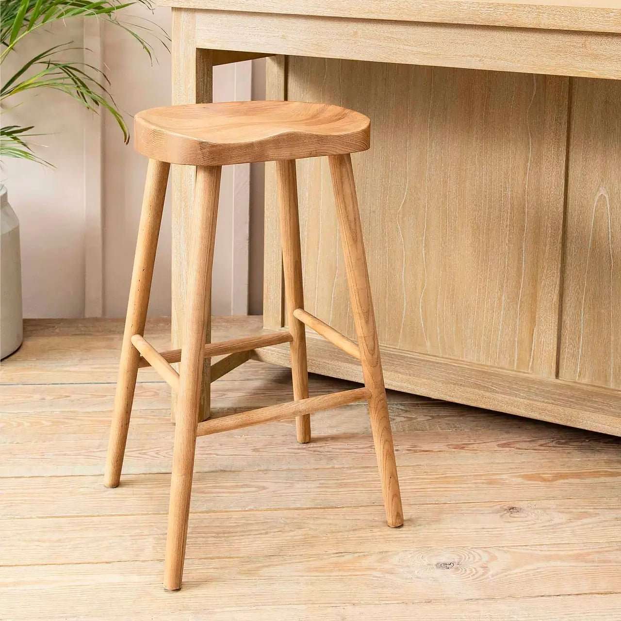 Lilley Bar Stool Limed,Natural,Black
