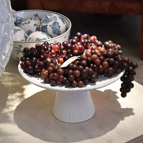 Linear Organic Shaped Ceramic Cake Stand