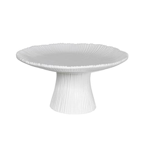 Linear Organic Shaped Ceramic Cake Stand