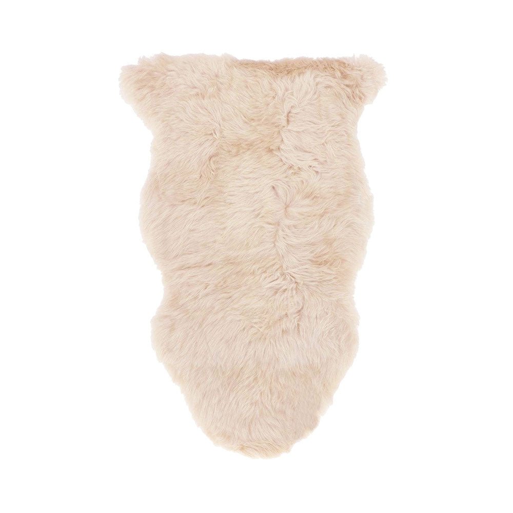 Long Wool Sheepskin Rug, Linen
