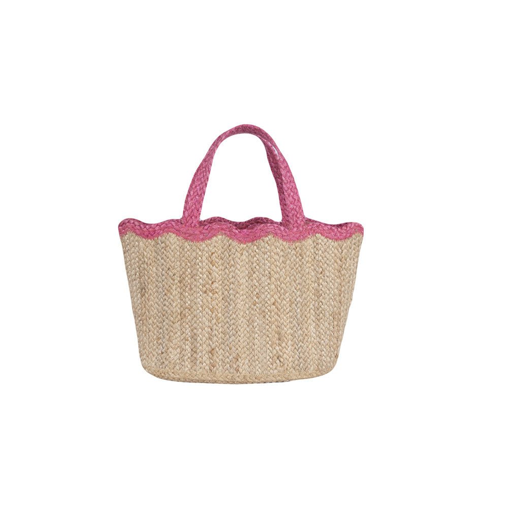 Magenta Scallop Tote Bag, Small