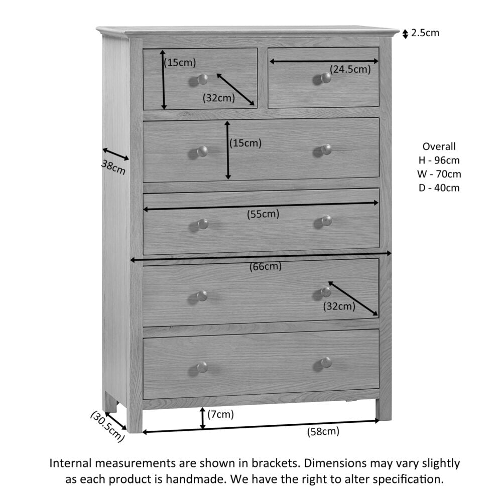 Malmo 2 over 4 Chest of Drawers - Angela Reed -