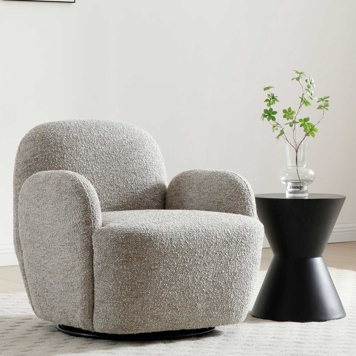 Malvern Swivel Chair Natural Boucle,Navy Boucle,Olive Boucle