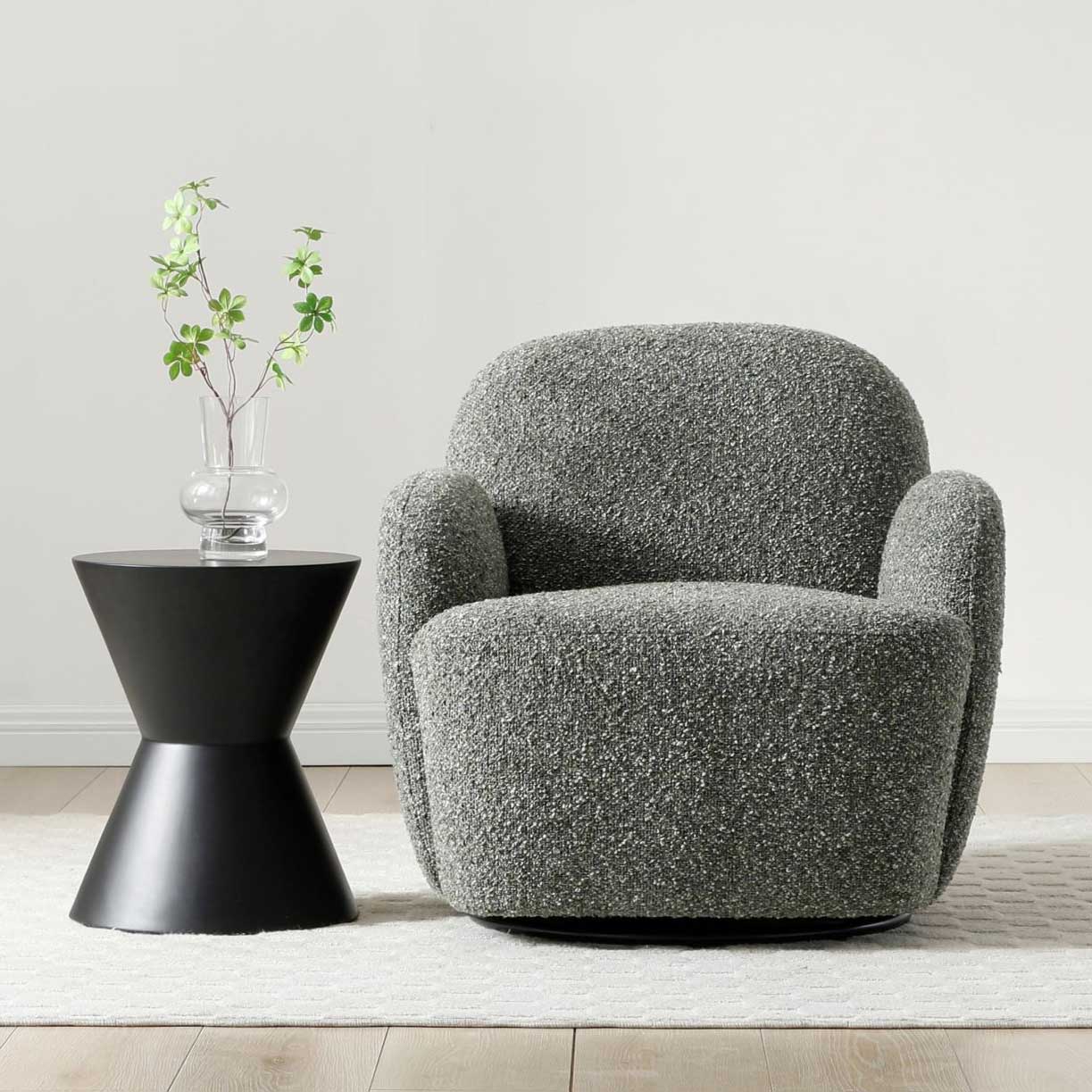 Malvern Swivel Chair Natural Boucle,Navy Boucle,Olive Boucle