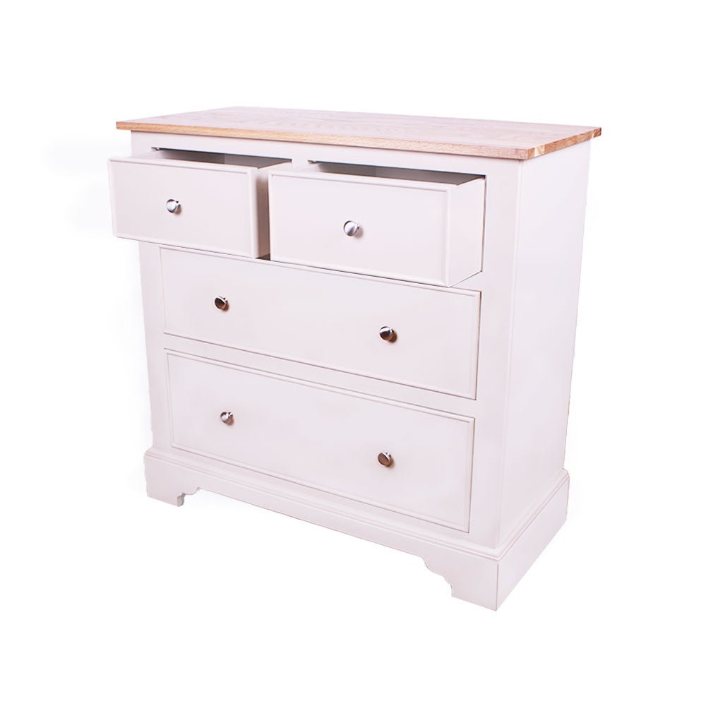 Marlow 2 Over 2 Chest Painted Top / Ivory,Painted Top / Joas White,Painted Top / Oxford Stone,Painted Top / Pidgeon,Painted Top / Stifkey Blue,Oak Top / Ivory,Oak Top / Joas White,Oak Top / Oxford Stone,Oak Top / Pidgeon,Oak Top / Stifkey Blue
