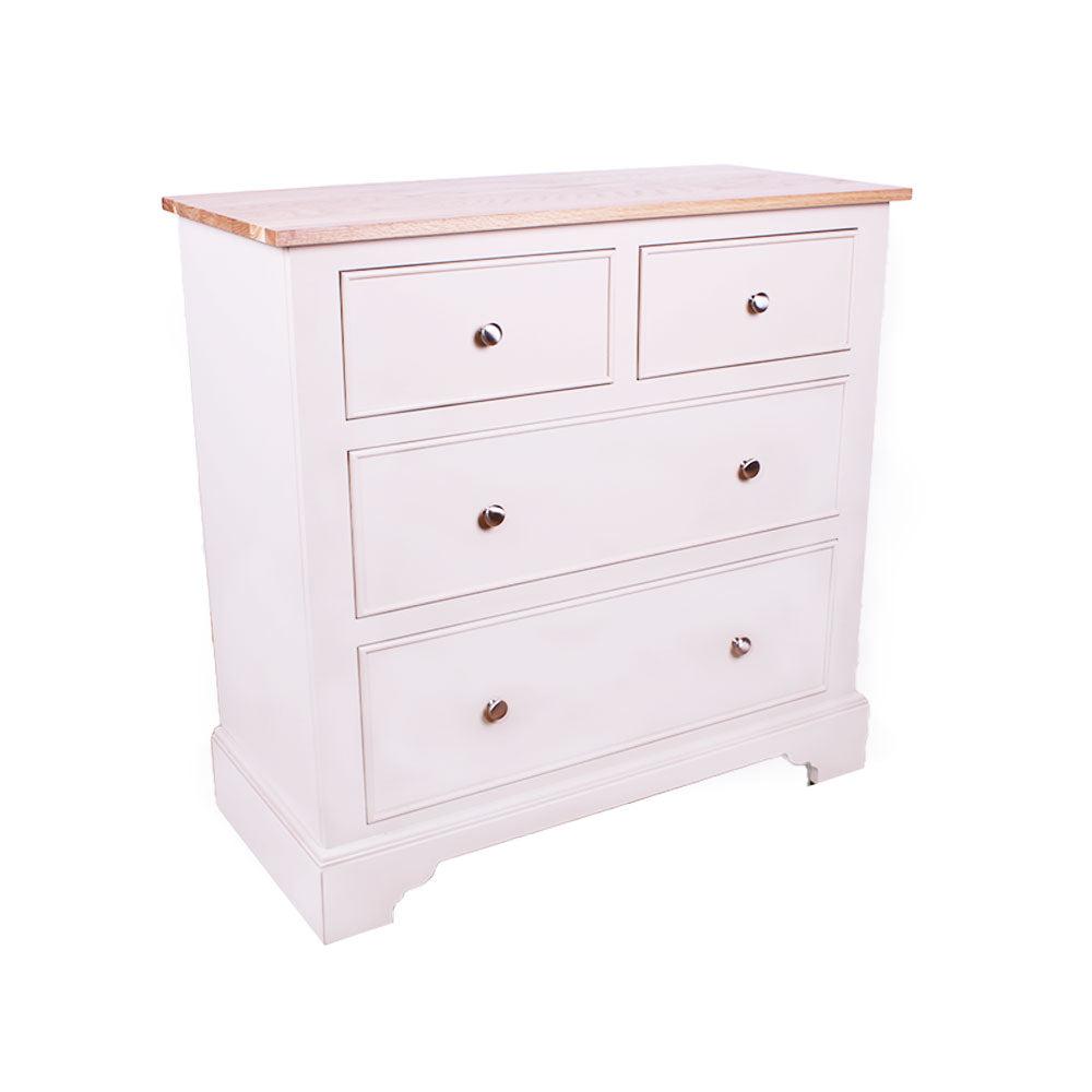 Marlow 2 Over 2 Chest Painted Top / Ivory,Painted Top / Joas White,Painted Top / Oxford Stone,Painted Top / Pidgeon,Painted Top / Stifkey Blue,Oak Top / Ivory,Oak Top / Joas White,Oak Top / Oxford Stone,Oak Top / Pidgeon,Oak Top / Stifkey Blue