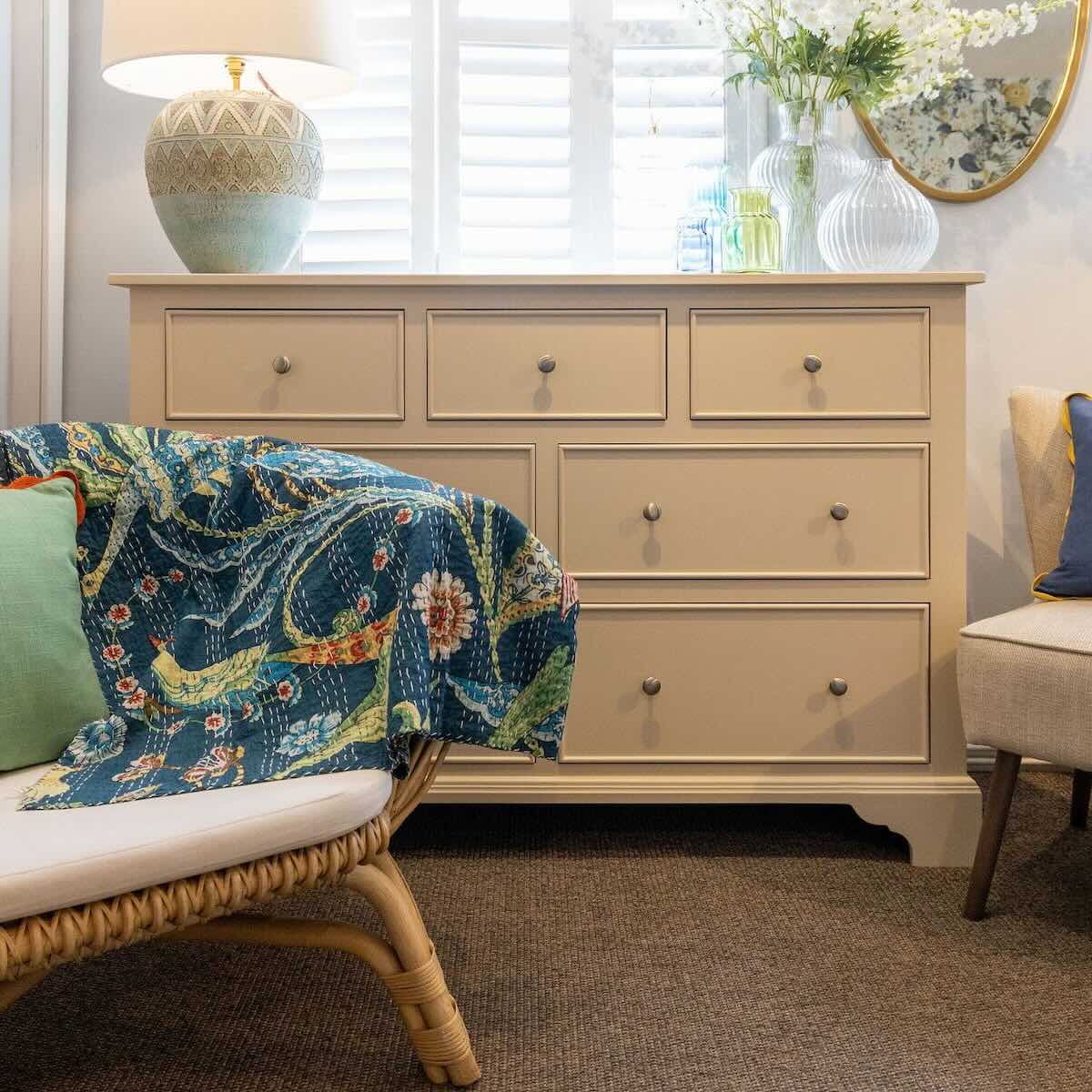 Marlow Wide Chest of Drawers Painted Top / Ivory,Painted Top / Joas White,Painted Top / Oxford Stone,Painted Top / Pidgeon,Painted Top / Stifkey Blue,Oak Top / Ivory,Oak Top / Joas White,Oak Top / Oxford Stone,Oak Top / Pidgeon,Oak Top / Stifkey Blue