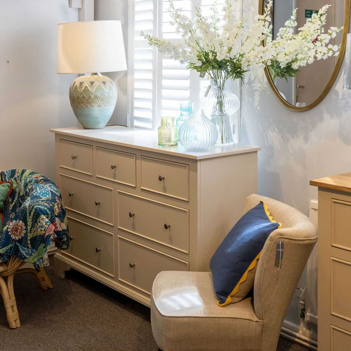 Marlow Wide Chest of Drawers Painted Top / Ivory,Painted Top / Joas White,Painted Top / Oxford Stone,Painted Top / Pidgeon,Painted Top / Stifkey Blue,Oak Top / Ivory,Oak Top / Joas White,Oak Top / Oxford Stone,Oak Top / Pidgeon,Oak Top / Stifkey Blue