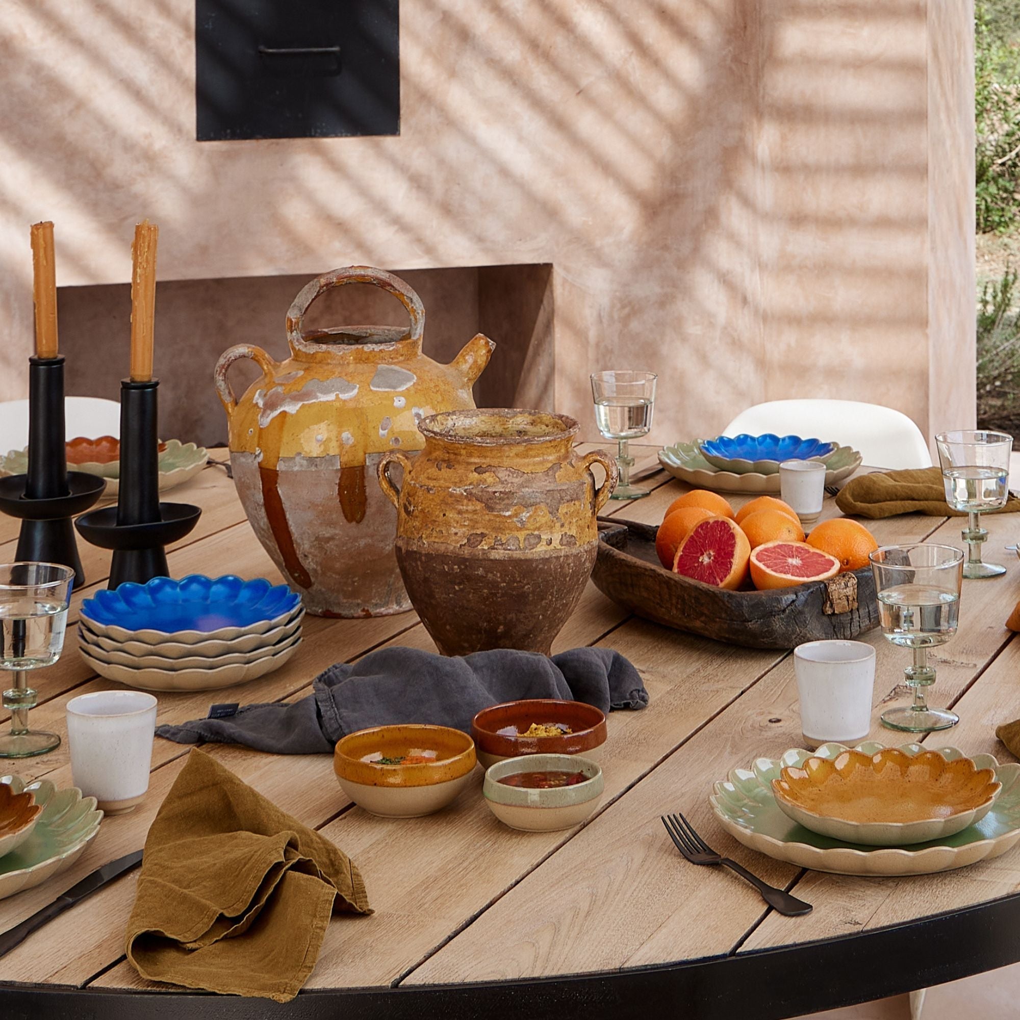 Marrakesh Dinner Plate Eucalyptus,Blanc