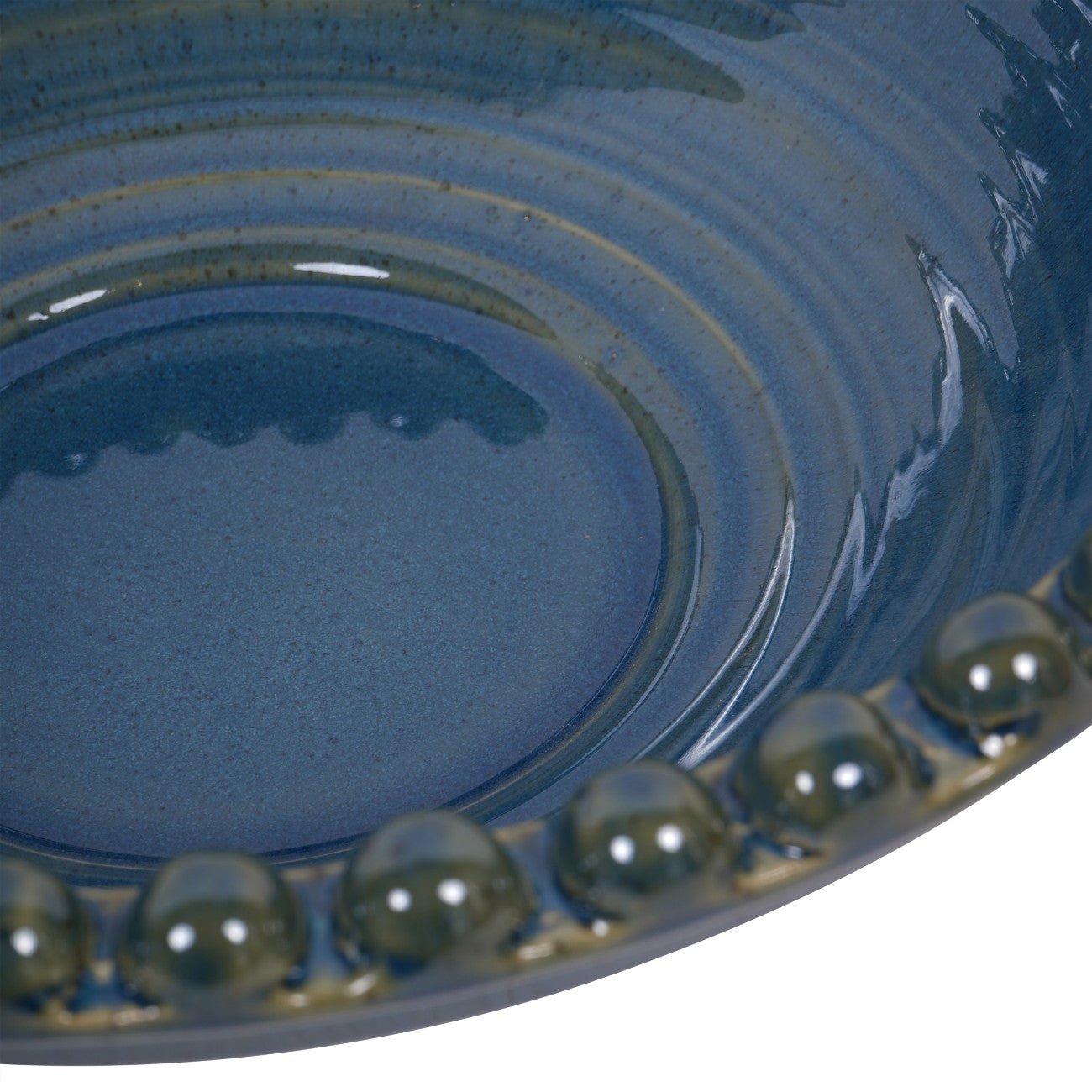Mediterranean Bobble Ceramic Bowl, Blue