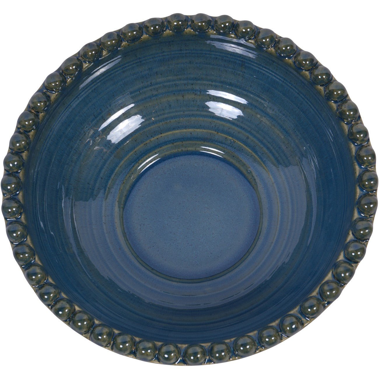 Mediterranean Bobble Ceramic Bowl, Blue