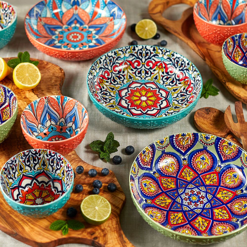 Mediterranean Ceramic Bowl, Large