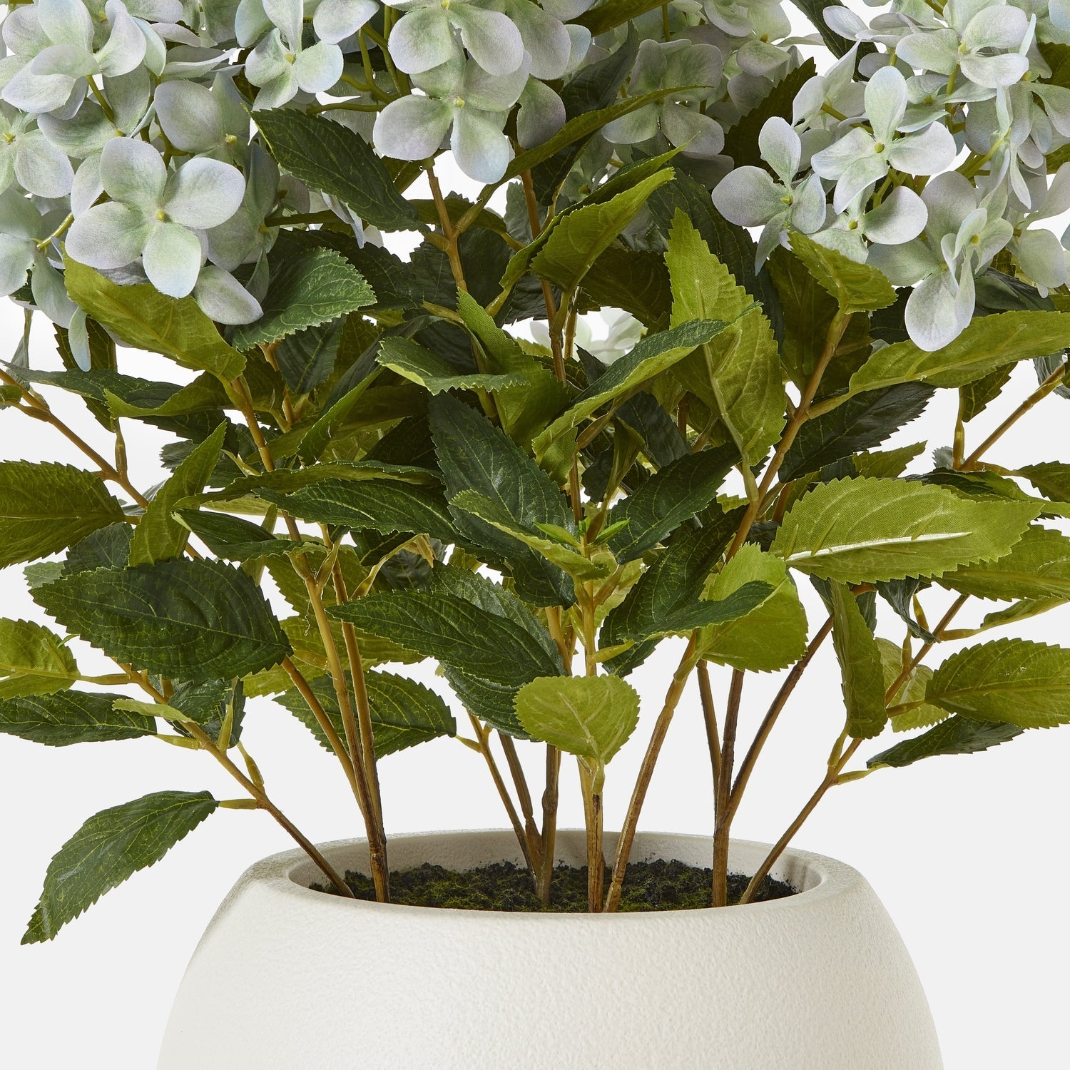 Medium Faux Green Hydrangea Plant In Pot - Angela Reed -