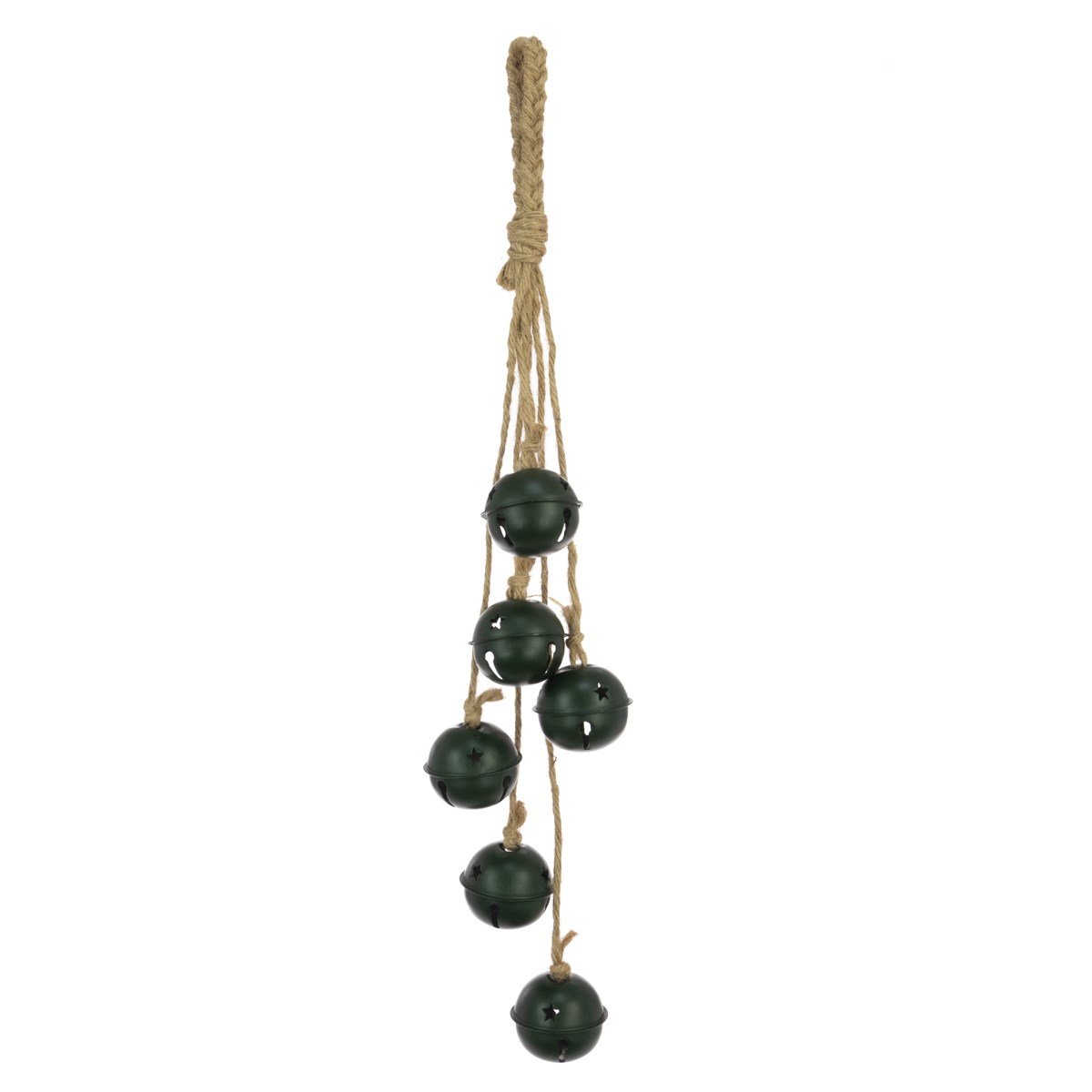 Metal Bell Star Hanger, Green