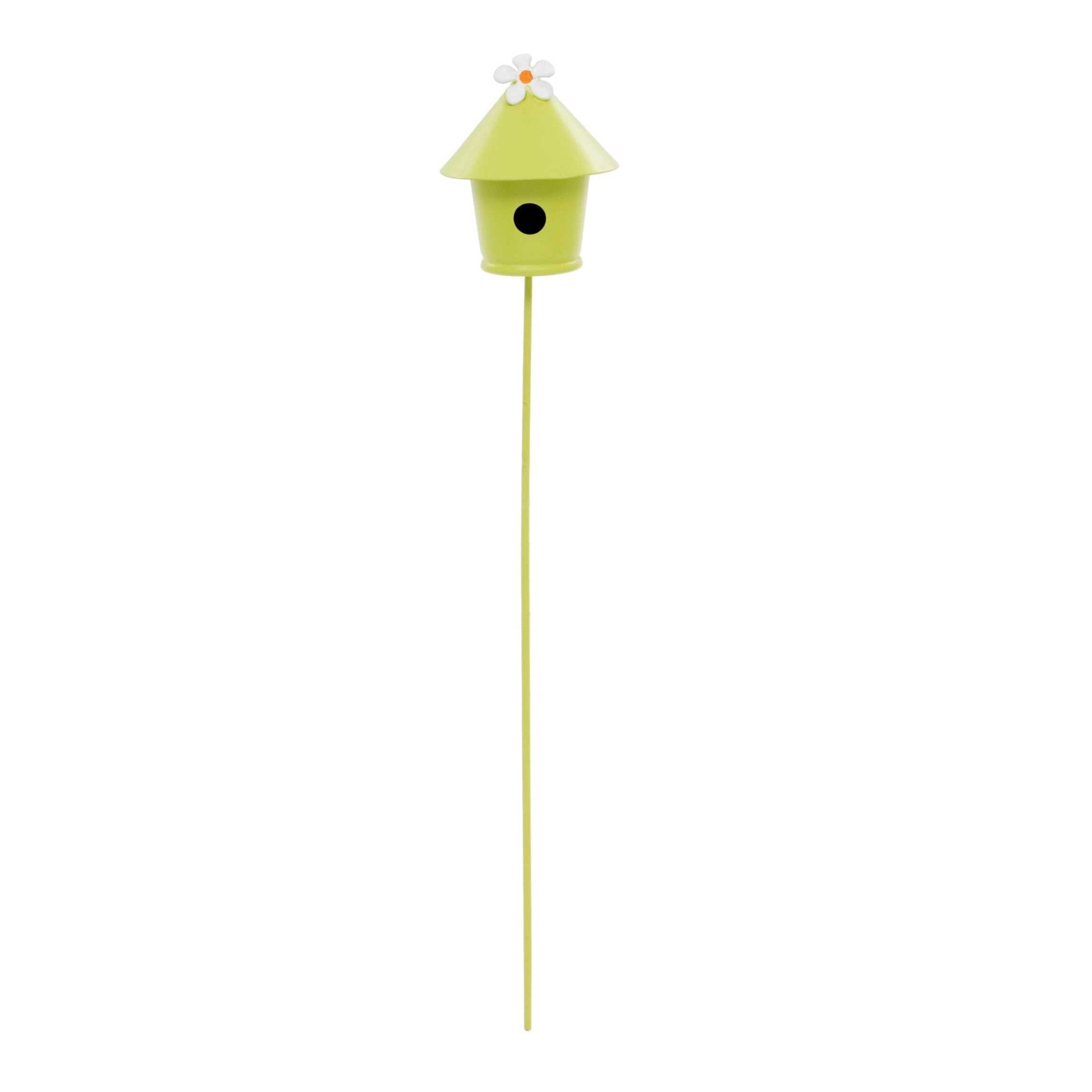 Mini Birdhouse, Pot Stem Pink,Green
