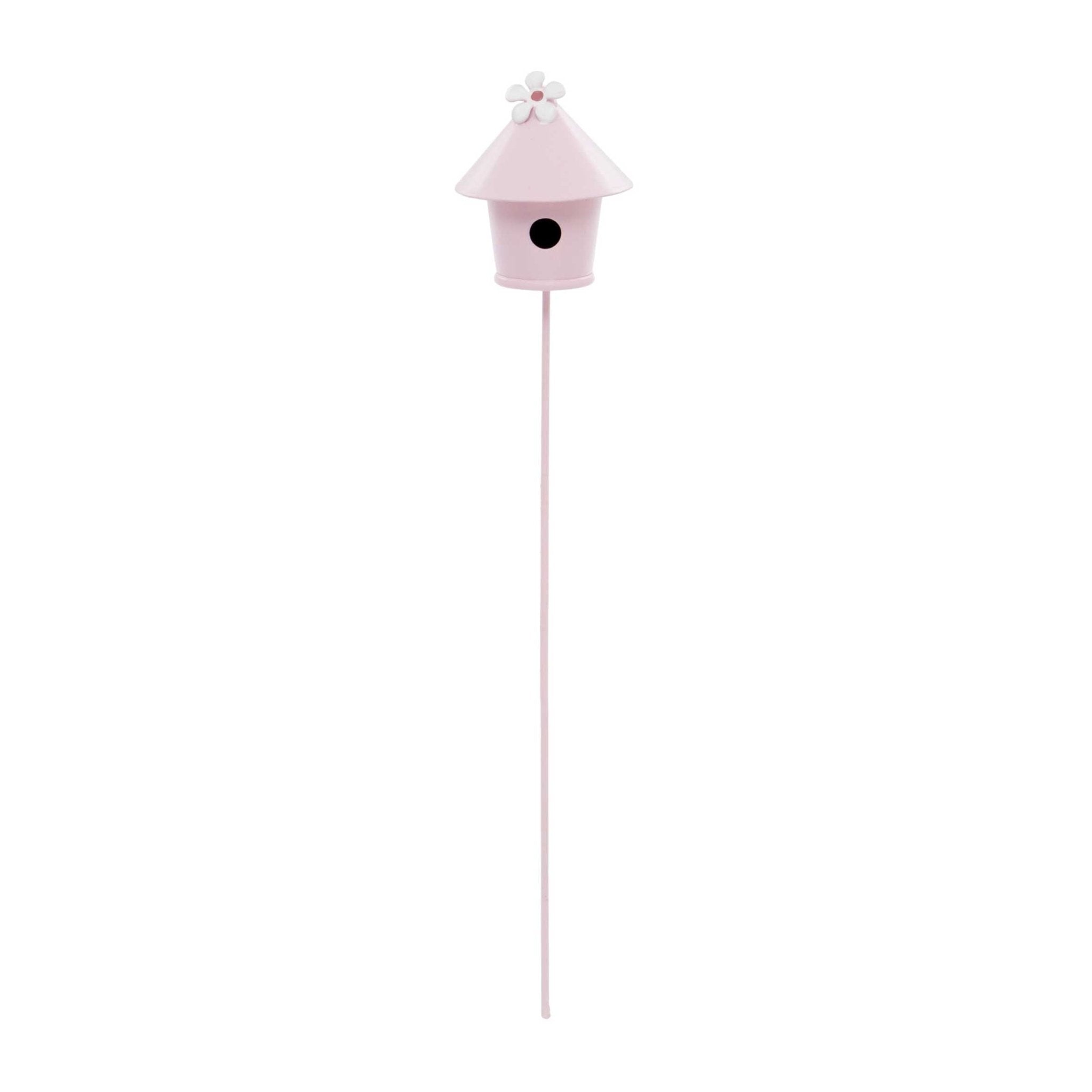 Mini Birdhouse, Pot Stem Pink,Green