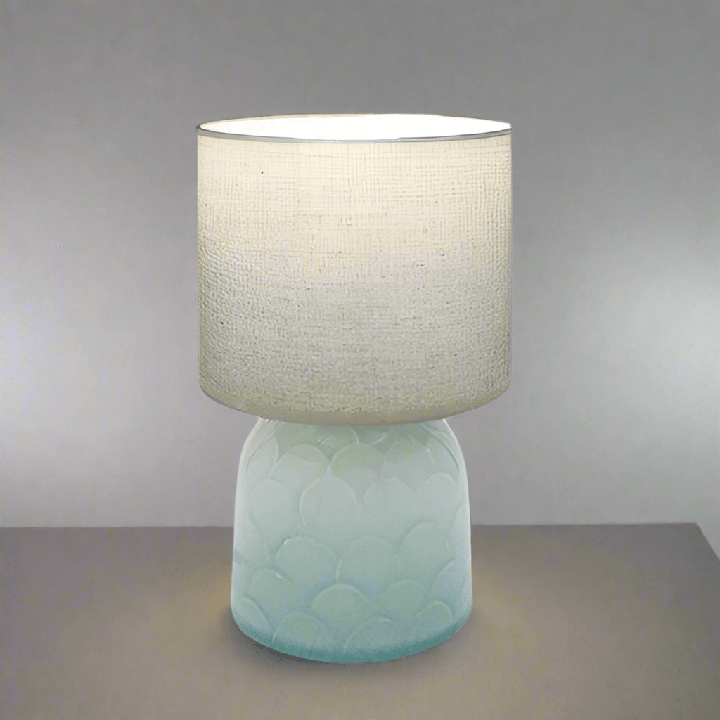 Mini Shell Pattern Ceramic Bedside Lamp Green,Honey