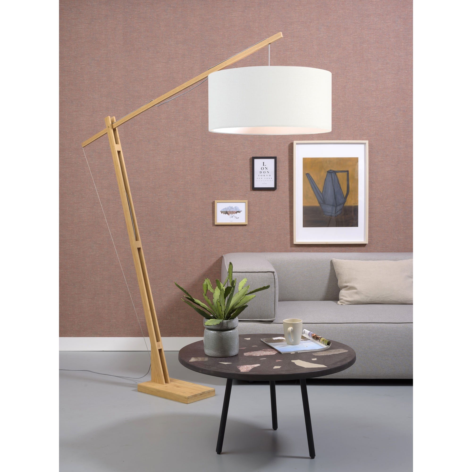 Mont Blanc Floor Lamp with Linen Shade