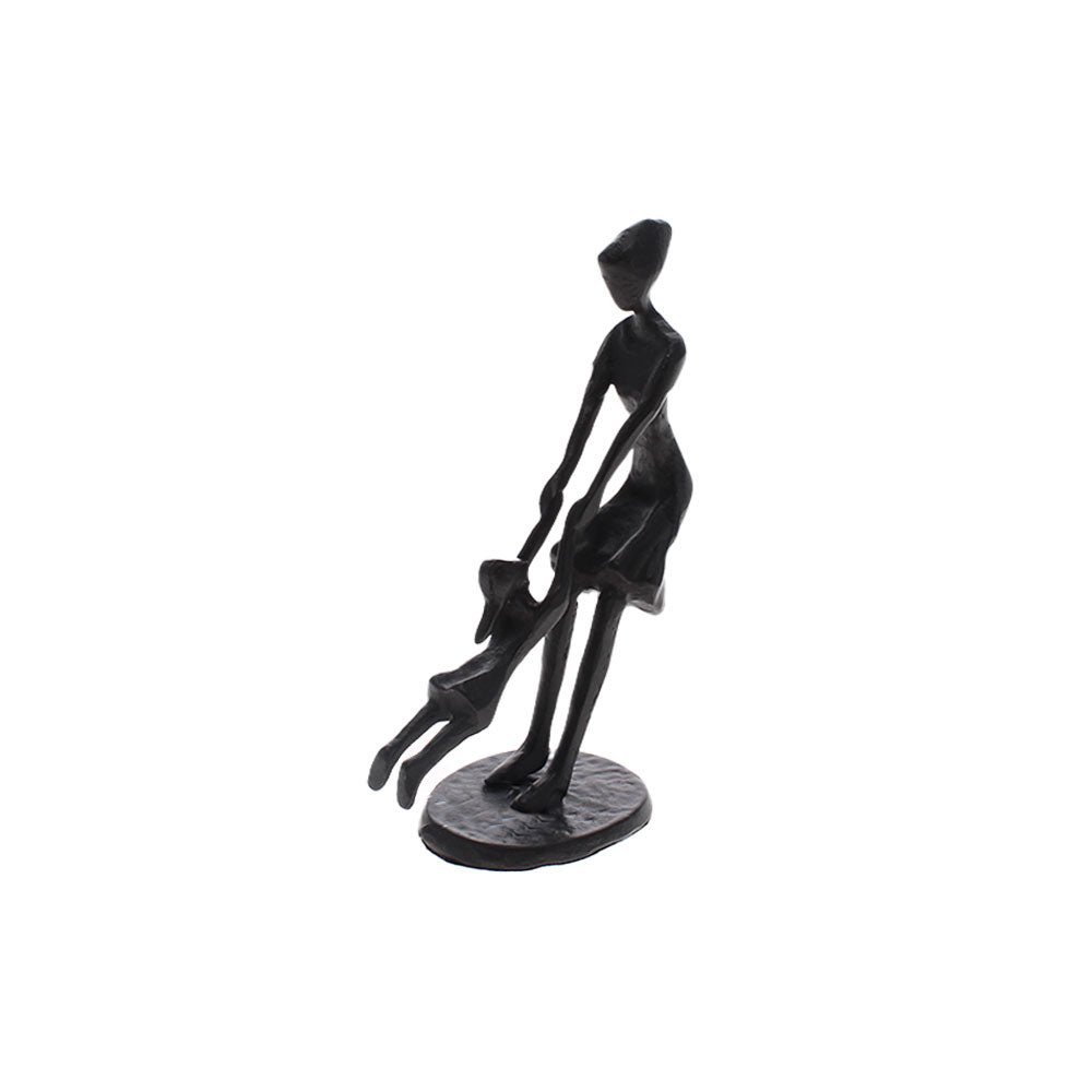 Mother Spinning Child Sculpture