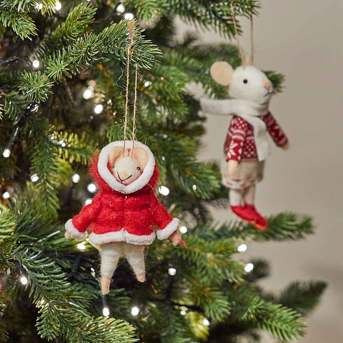 Mouse in a Puffer Jacket Decoration