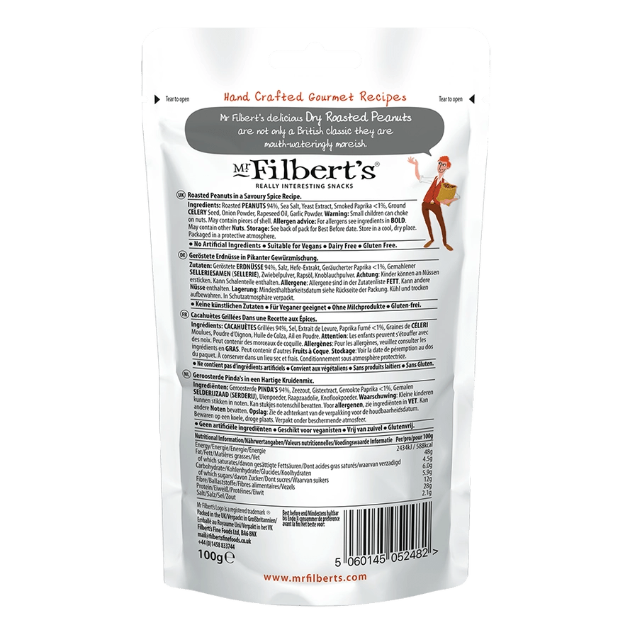Mr Filberts Dry Roasted Peanuts 100g