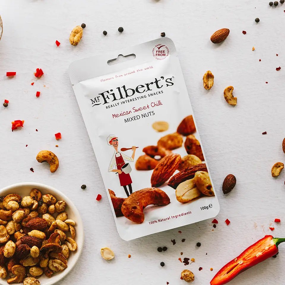 Mr Filberts Mexican Sweet Chilli Mixed Nuts, 100g