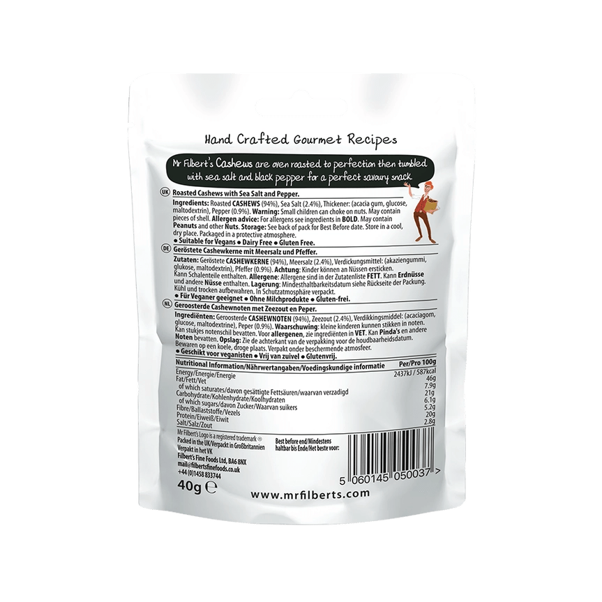 Mr Filberts Salt & Pepper Cashews 40g