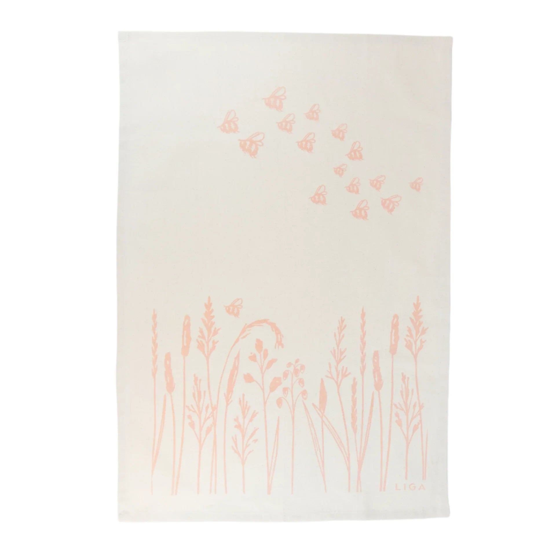 Native Grasses & Bees Tea Towel