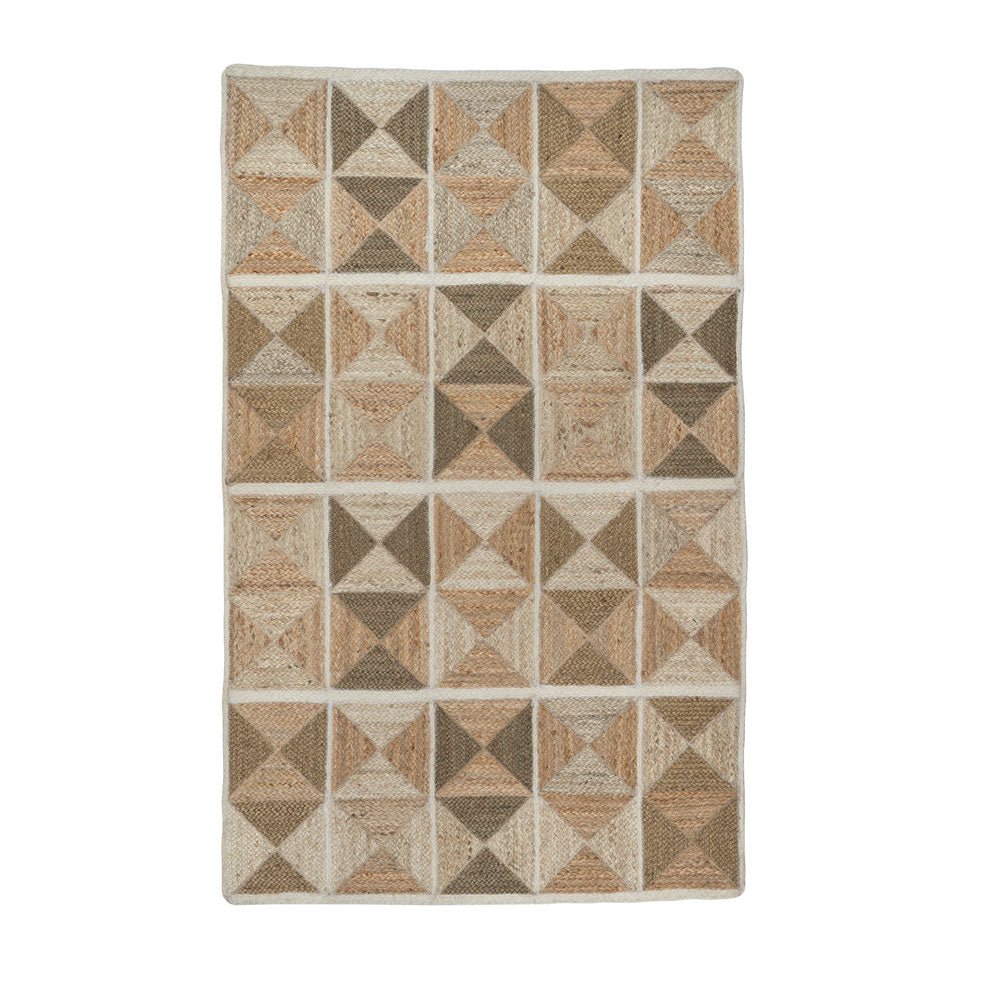 Natural Harlequin Jute Rectangular Rug 4' x 6',3' x 5'