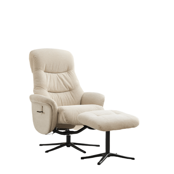 Nevada Reclining Chair Cloud,Barley,Ash