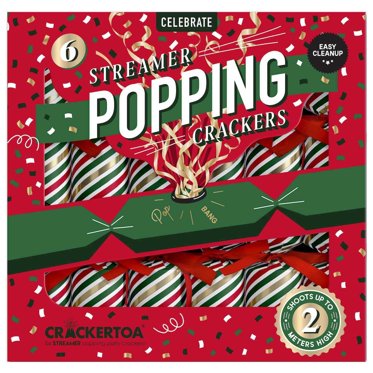 Novelty Crackertoa Crackers, Set of 6