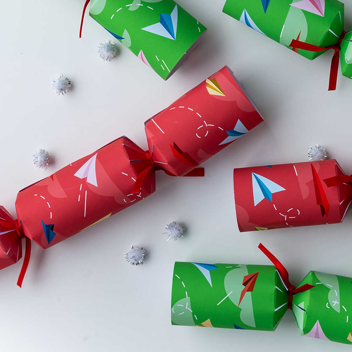 Novelty Paper Plane Crackers, Set of 6