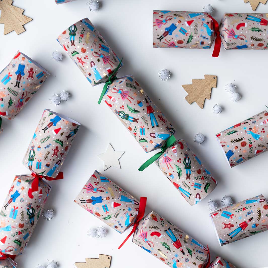 Nutcracker Christmas Crackers, Pack of 12