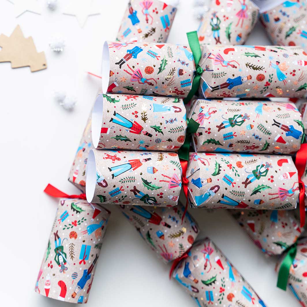 Nutcracker Christmas Crackers, Pack of 12